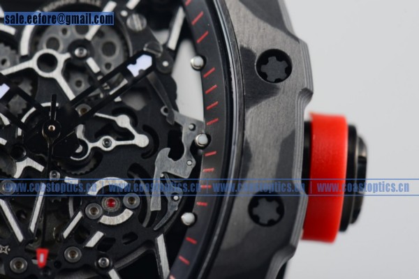 1:1 Richard Mille RM 35-02 RAFAEL NADA Watch Black PVD/Rubber Red Crown